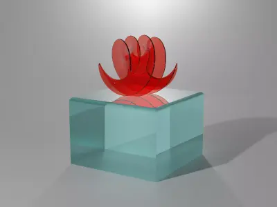SPIRAL GLASS SCULPTURE Free 3D model