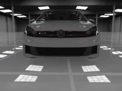 Volkswagen Golf mk6 gti Low-poly 3D model