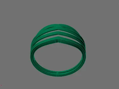 Women Ring Plain Ring Ready STL 3DM Models Womens Rings 3D print model 56