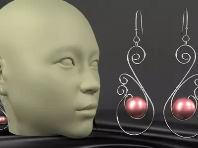 earrings 0004 3D model