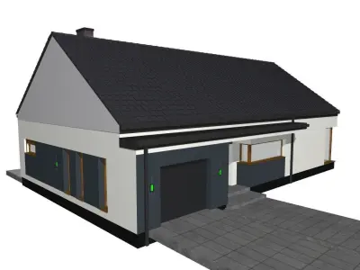 modern standard house model for render and game 3D model