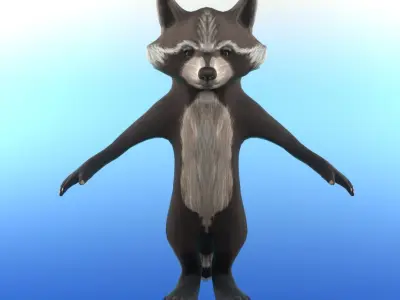 Raccoon Low-poly 3D model