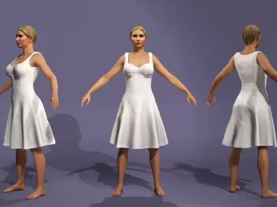 Realistic Elegant Female Character Ivanka Trump 3D model 3D model