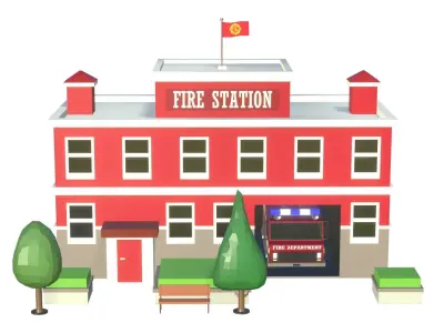 building cartoon 3D model