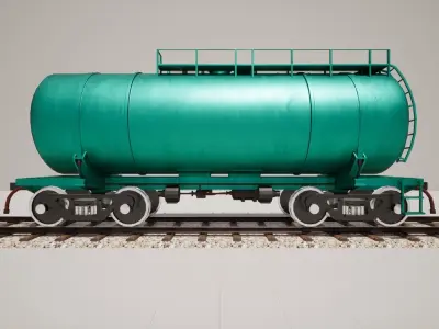 Animated game-ready TankcarV4 Low-poly 3D model