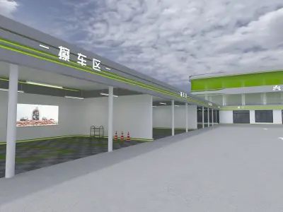 Gas Station 1 3D model