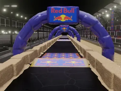 Asset Generic Race Track Red Bull Low-poly 3D model