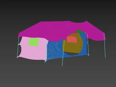 Tent 8-person Uw Opened  3D model