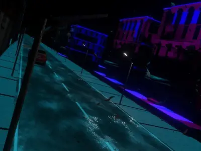 Unfinished City Race animation 3D model