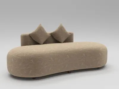 Stylish luxury divan sofa  3D model