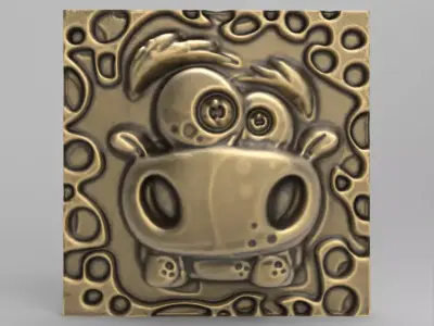 cartoon frame decor  3D print model