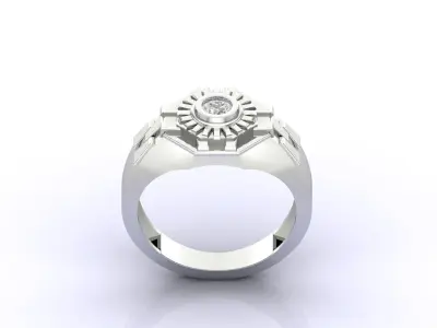 Print Ready STL 3DM  Gents Rings Diamond Men Ring  3D print model 30