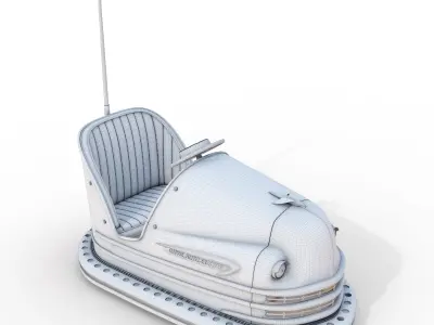 Retro bumper car 3D model