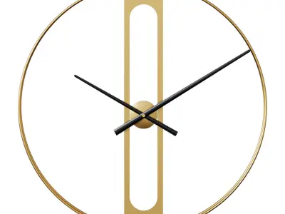 Golden Elegance wall clock 3D model