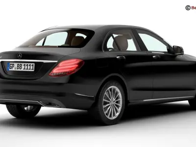 Mercedes C Class 2015 2 Versions 3D model