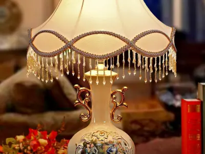  European style table lamp 3D print model