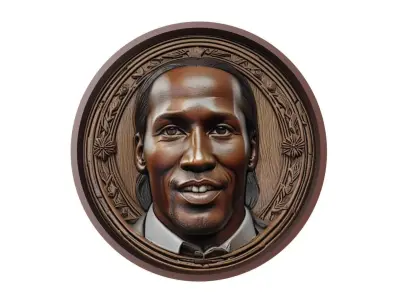 Didier Drogba Footballer Medallion 3D print model