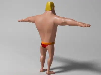 Mister Muscle Low-poly 3D model