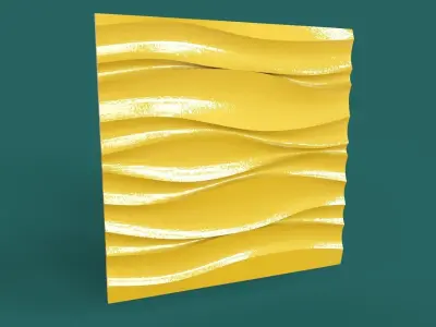 decorative 3d panel wave 3D model