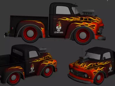 cartoon car vehicle 3d game ready model Low-poly 3D model-008 Low-poly 3D model