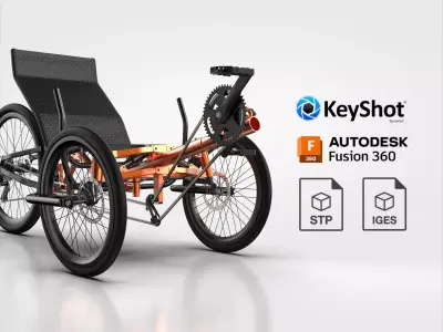 RECUMBENT TRIKE ACTUAL DIMENSION 3D model