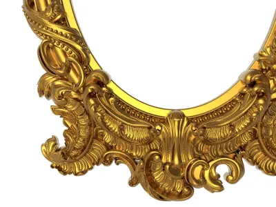  ASYMETRICAL carved frame  3D model