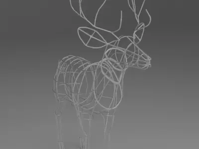 Wire deer 3D model
