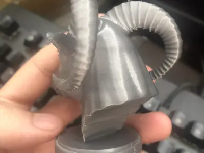 Goat head sculpture 3D print model