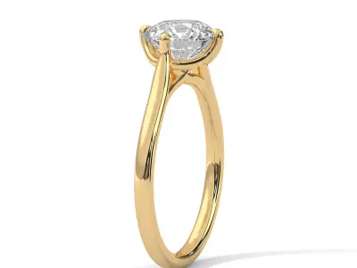 solitaire ring with detail images and 360 render videos 11 3D print model