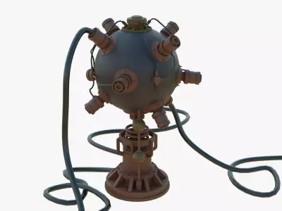Nuclear reactor Low-poly 3D model