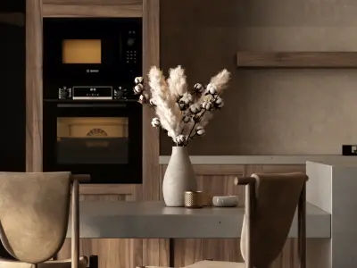 African Style Kitchen  3D model