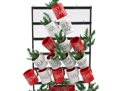 Christmas decor set 1 3D model