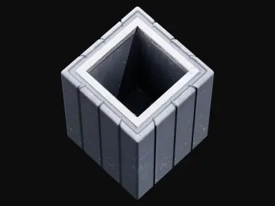 Blender Assets - Trash Can Free low-poly 3D model
