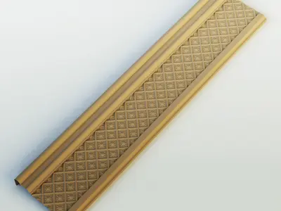 Moulding v 2 golden decorative strip 3D model
