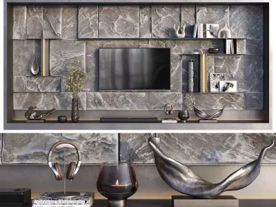 TV Wall-Unit 3D model
