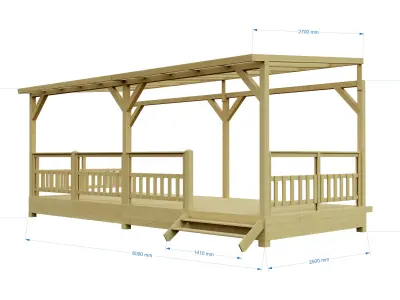 Wooden Terrace Free 3D model