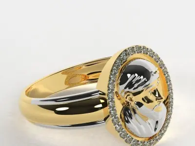 Sai Baba Ring 3D print model