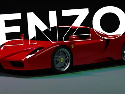 Ferrari Enzo Low-poly 3D model buy