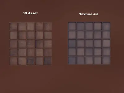 Japanese Ceiling Texture and 3D Asset Low-poly 3D model