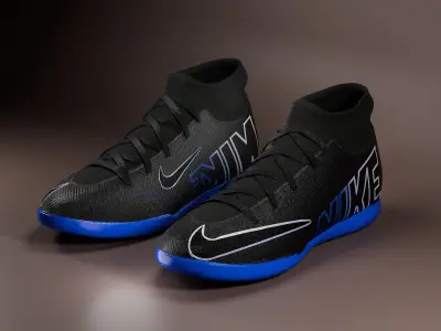 Shoes - Nike Mercurial black Low-poly 3D model