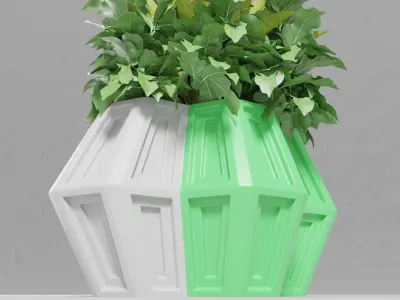 4 Hexa Flower Pot Vase 3D print model