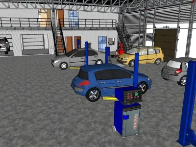 Garage Renault Free 3D model