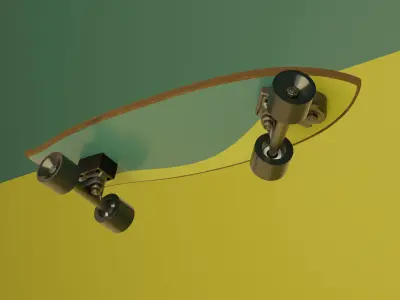 Surfskate board Extreme Sport 3D Model Blender 3D model