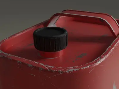 Lowpoly jerrycan game ready canister Low-poly 3D model