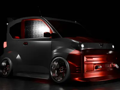 Wuling AIR EV Drag race body kit Low-poly 3D model