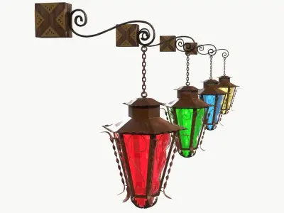 Decorative Lantern Low-poly 3D model