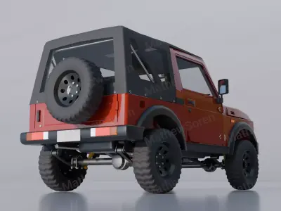 Suzuki Samurai SJ413 Soft Top 3D model