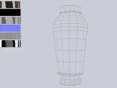 Clay pot Low-poly 3D model