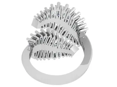 Diamond Leaf Ring 4133 3D print model