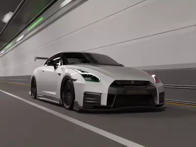 Realistic Tunnel 3D Blender File FBX OBJ 3D model